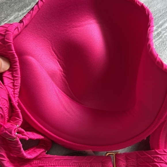 LVS Swim Mix & Match Icon Push-Up Bikini Top Forever hot Pink 38D underwire - Picture 10 of 13